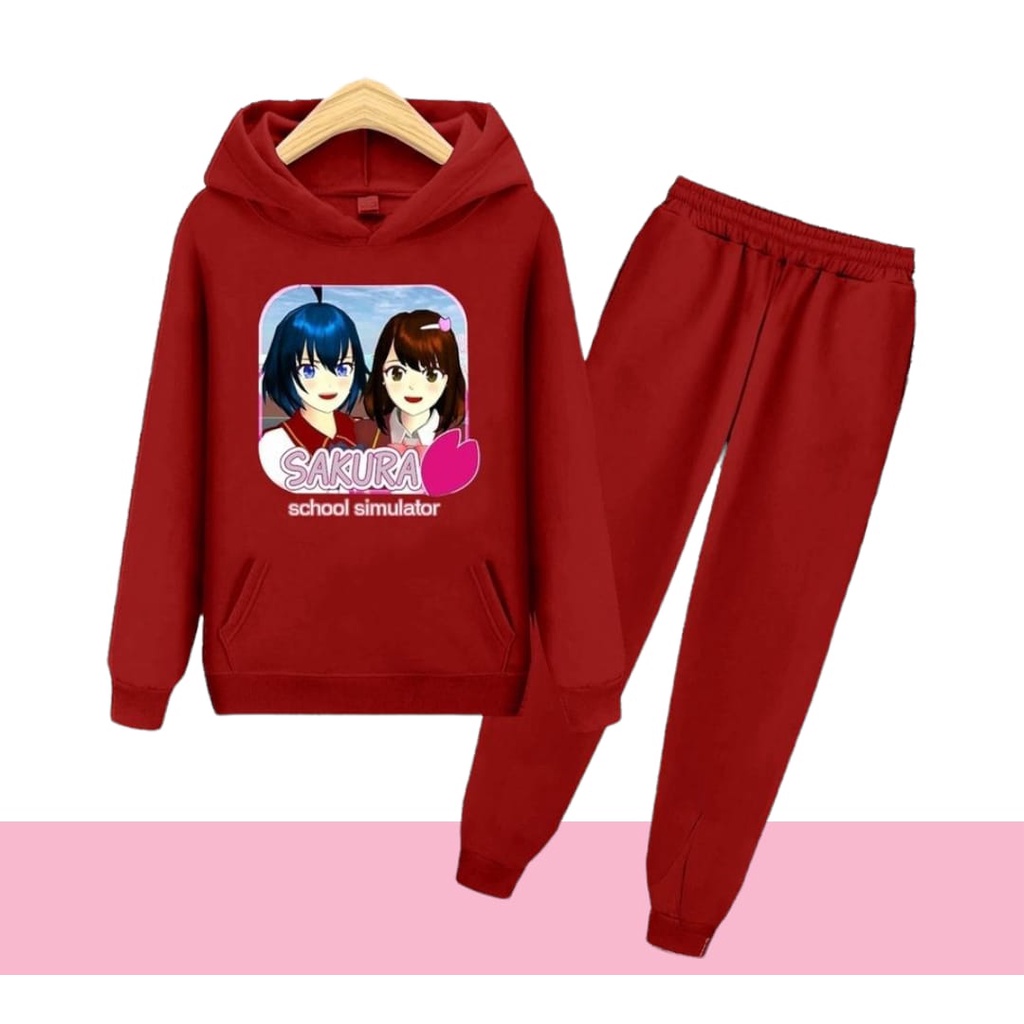 Setelan Sweater Hoodie SAKURA SCHOOL SIMULATOR / 1 Set Sweater Anak kekinian