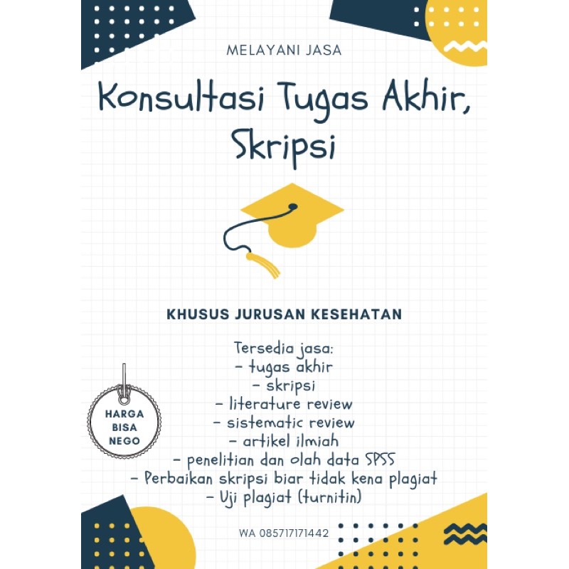 Jasa Pembuatan Skripsi Tugas Akhir Tesis Literature Review Edit Hasil Turnitin Uji Plagiat Kesehatan Shopee Indonesia