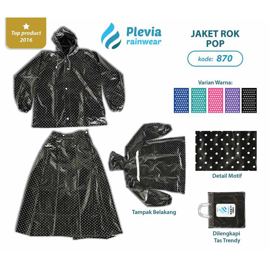 Jas Hujan Jaket Rok Plevia POP JR-870