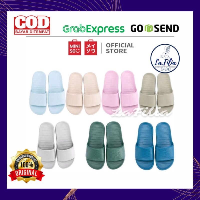 ❤️LaFilia❤️ SANDAL MINISO ORIGINAL - SANDAL MINISO - MINISO SANDAL SELOP LEMBUT MOTIF SARANG MADU EM