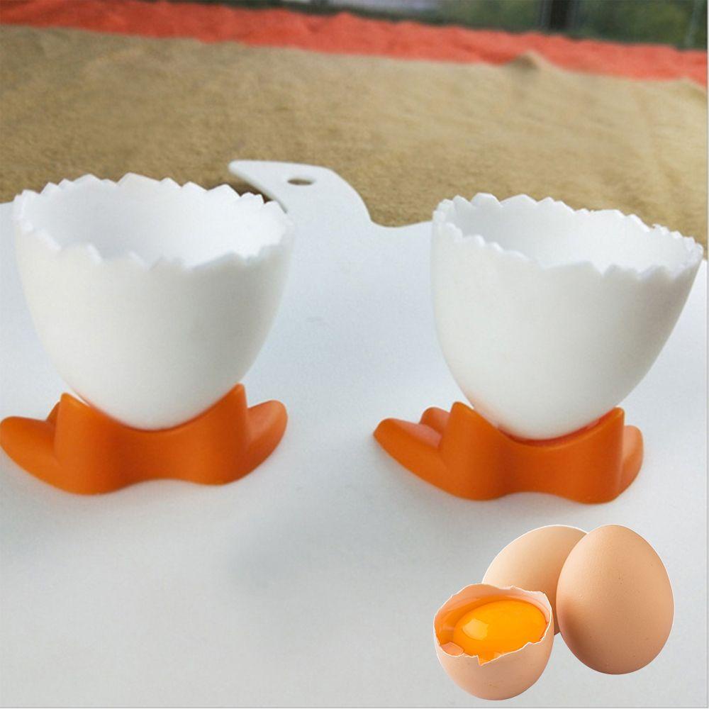 Solighter 1 / 2 / 4 Pcs Cup Holder Telur Rebus Bahan Plastik Aneka Warna