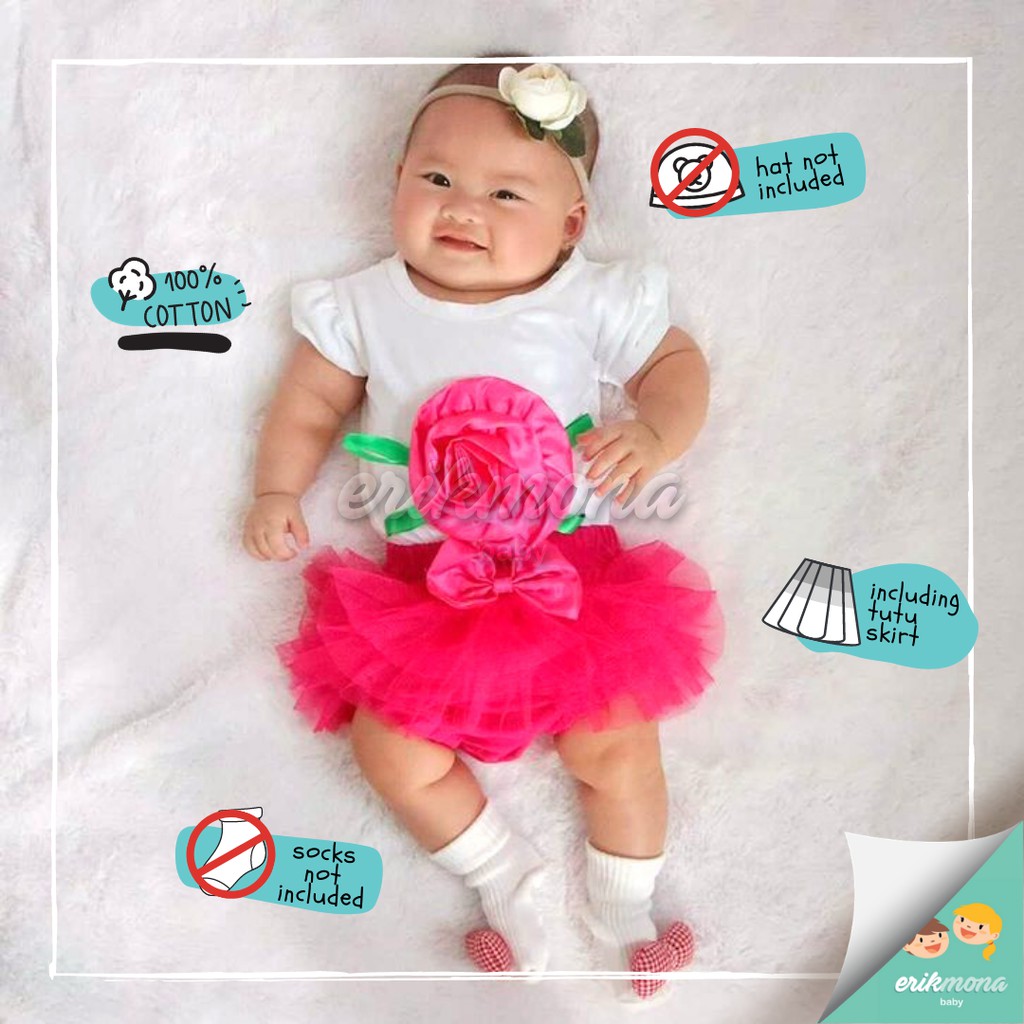 🟢baju bayi jumper bayi 🟢 set model bunga tutu include rok tutu🟢