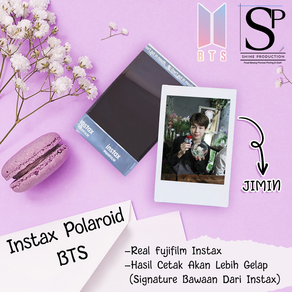 Cetak Foto BTS Instax Fujifilm Plus Nama Personil