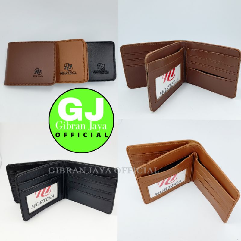 Dompet Pria dan Wanita Kulit Sintetis Hitam 6 Slot Card MORTEGA Standard