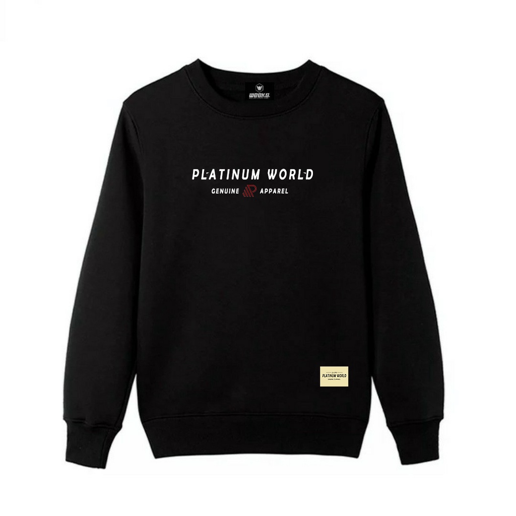 Sweater Crewneck West Full Lebel Uniqlo // Crewneck Platinum World  // Sweatshirt Tokyo North South East Termurah