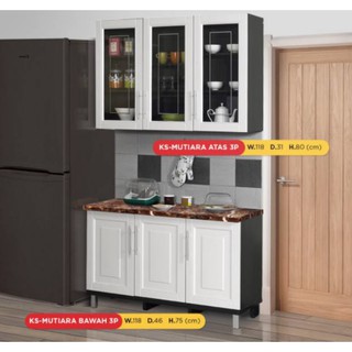 Kitchen Set Lemari  Dapur  Rak 3 Pintu Shopee Indonesia 