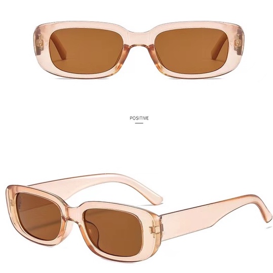 (Rowling) Kacamata Hitam  Abu Bingkai Hitam Anti-UV Wanita Pria  Import Kacamata Fashion-Ka-83 C7 Brown