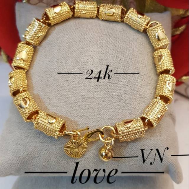 Xuping gelang tangan wanita lapis emas 24k nn25