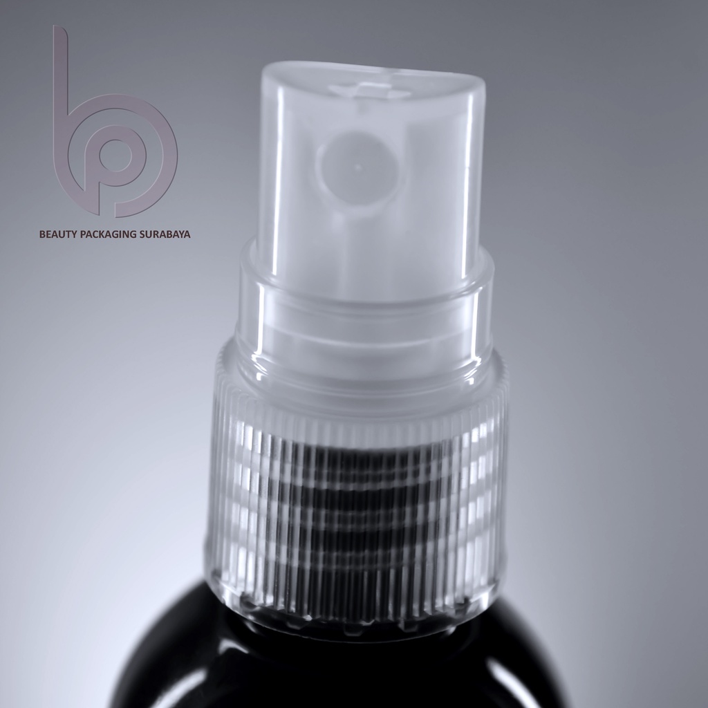 Botol Plastik PET 60ml BR Hitam Tutup  Spray