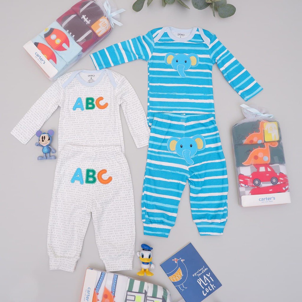 LID9034 - Boys/ Girls - 4 in 1 Setelan Piyama Panjang Baby