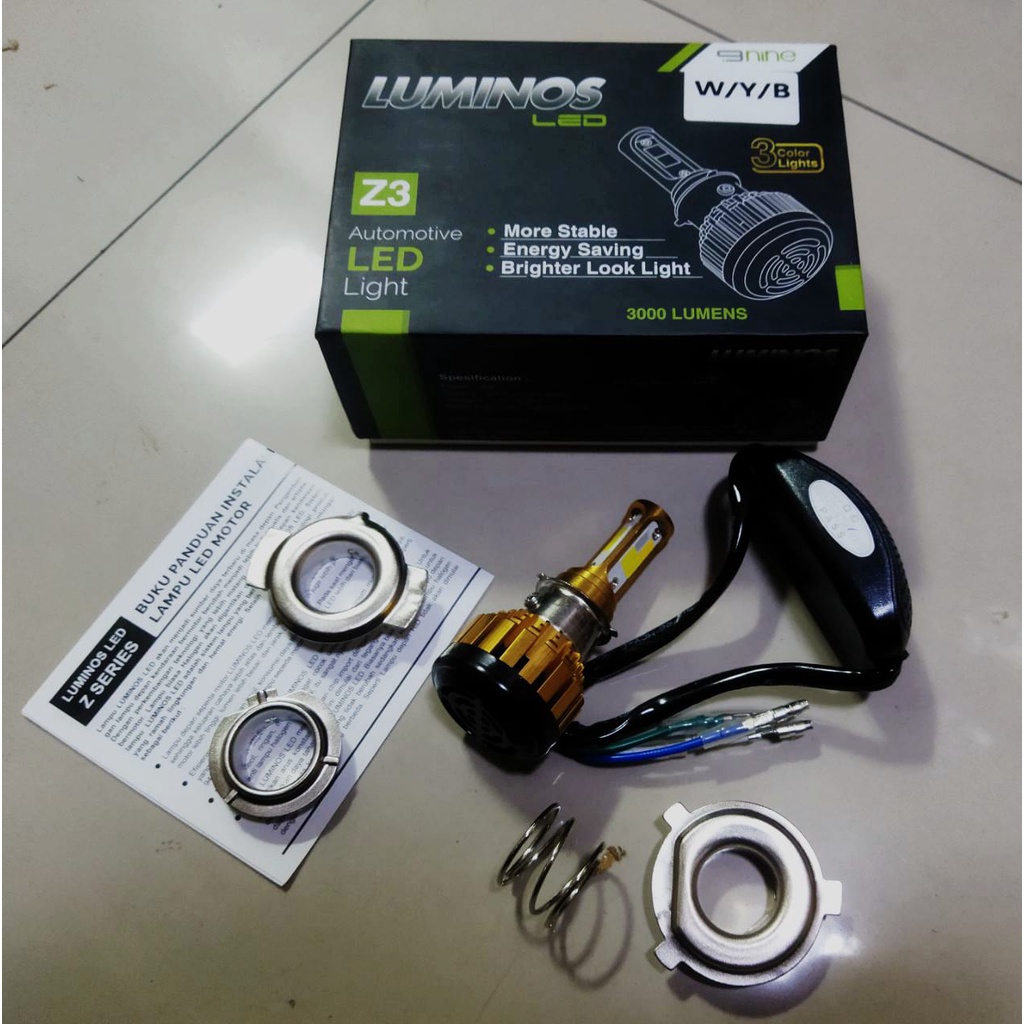 LED LUMINOS 3 WARNA Z3 W/Y/B 12 VOLT AC DC LUMINOS