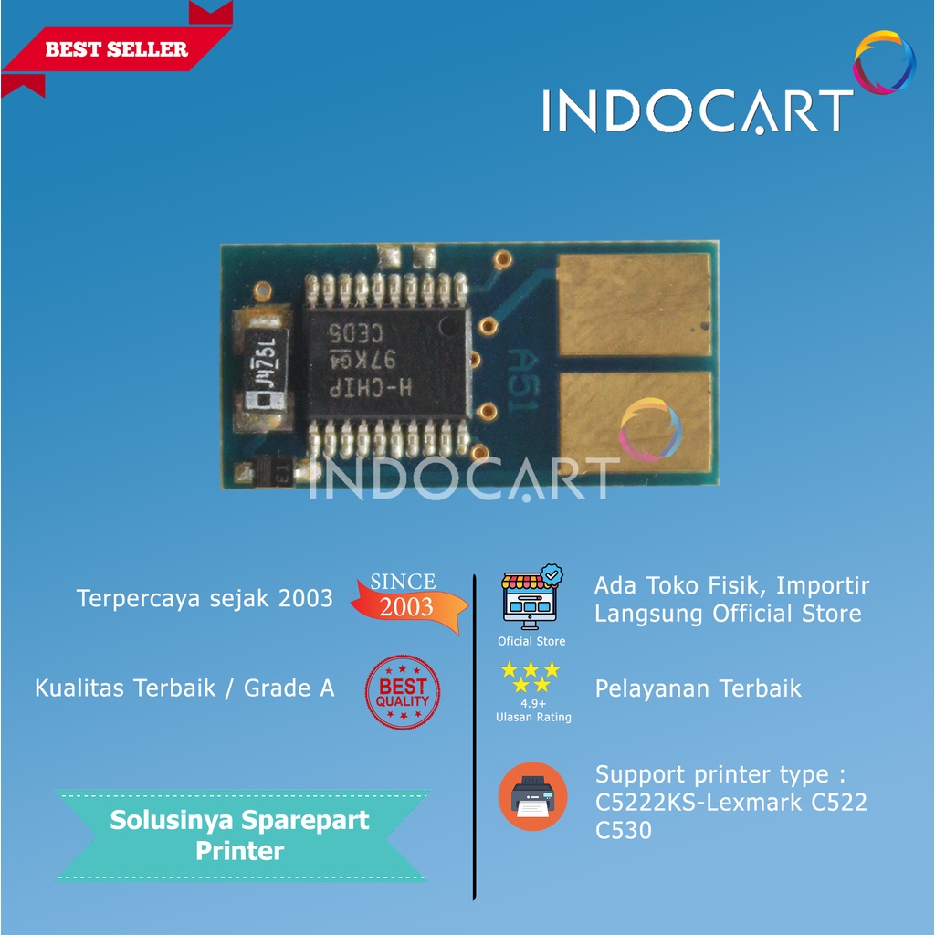 Chip C5222KS C5222CS C5222MS C5222YS-Lexmark C522 C530