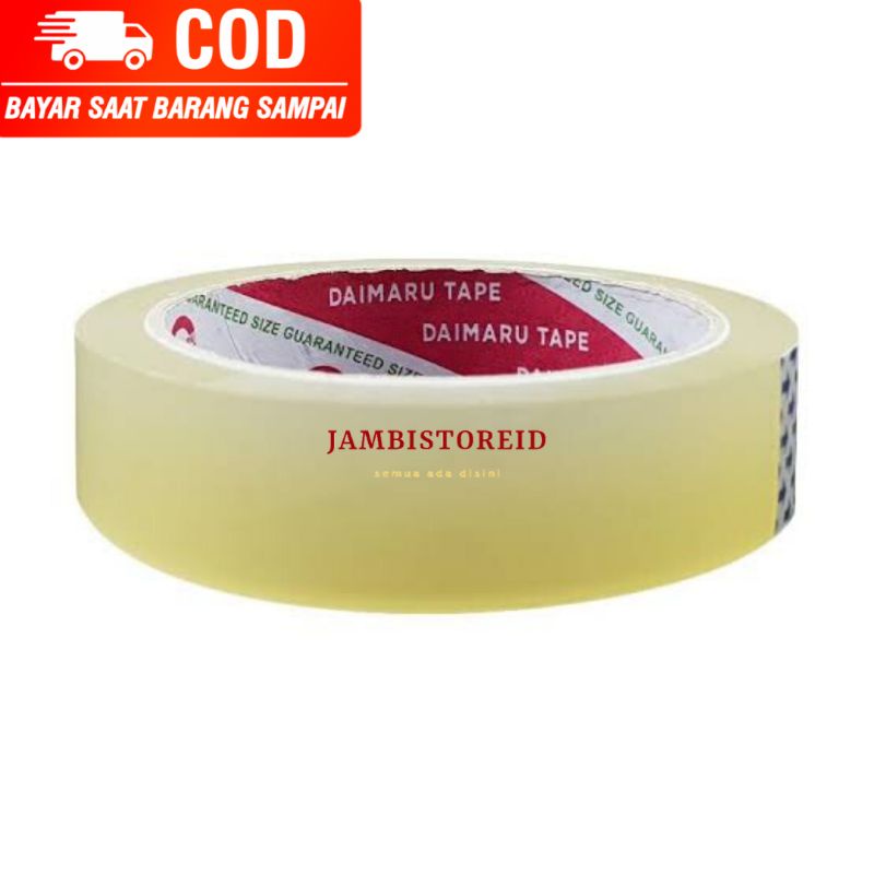 

(JAMBISTOREID) Lakban Selotip Bening Transparan Sedang 60x24mm Lebar 2cm Packing Jasa Belanja Jambi