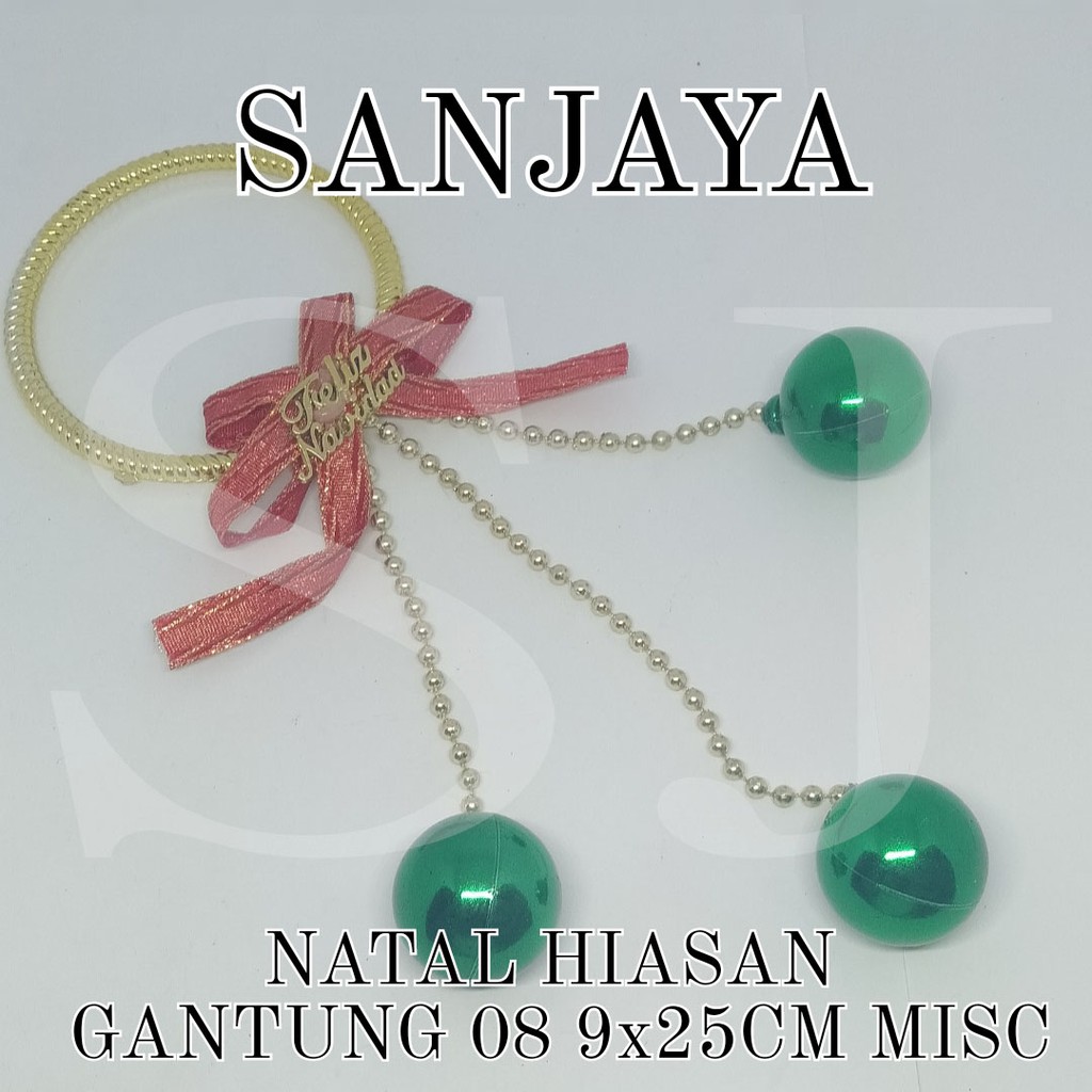 [1 Bks] Hiasan Gantungan Aksesoris Natal / Ornamen Natal / Dekorasi Pohon Natal / Natal Hiasan Gantung 08 9x25Cm