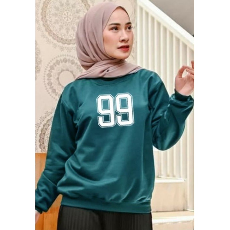 Kaos Lengan Panjang 99 / Kaos Sweatshirt / Atasan Wanita / Atasan Wanita Lengan Panjang