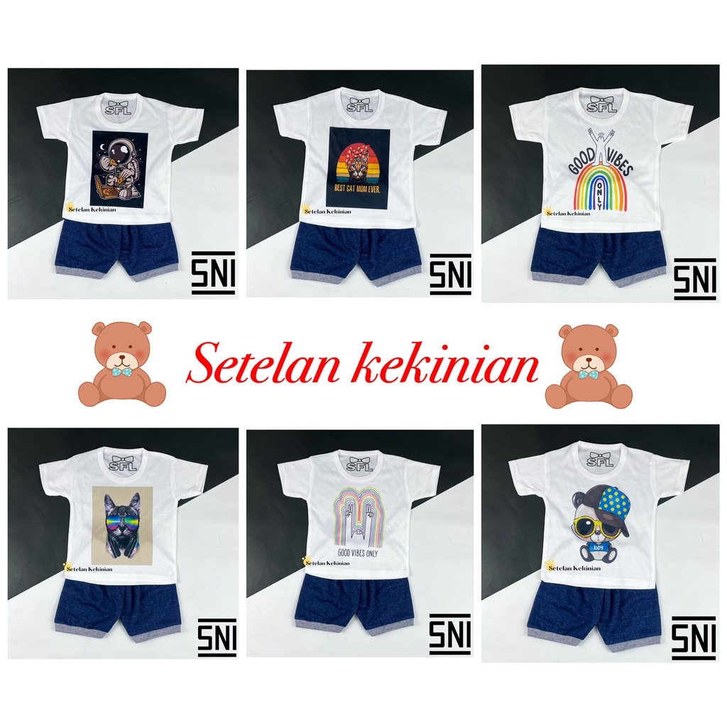 [SK] Set Anak Laki Laki Setelan Bayi Cowok 6bln_12bln Baby Boy Trendy Kekinian Set Anak Cowok Grosir