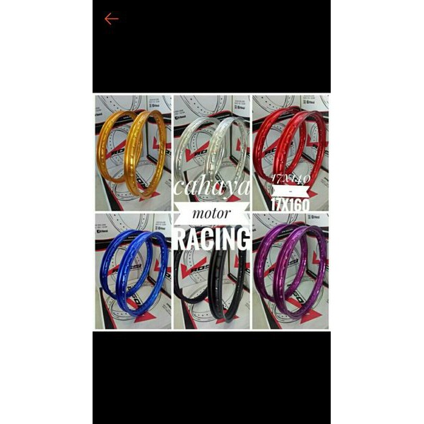 velg rossi ring 17  140x160 sepasang