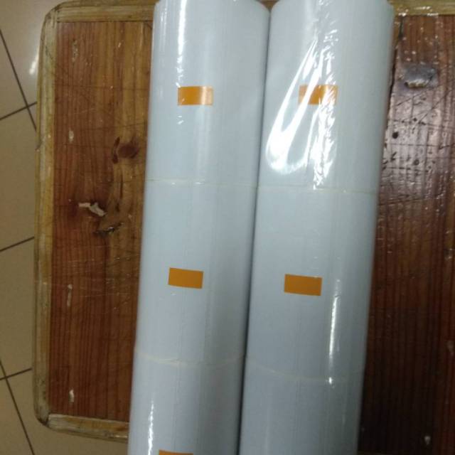 

Label stiker Barcode ukuran 10cm x 10cm semicoated