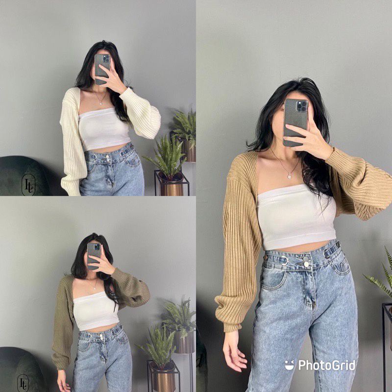 RJT LIAM OVERSIZE CROP CARDIGAN