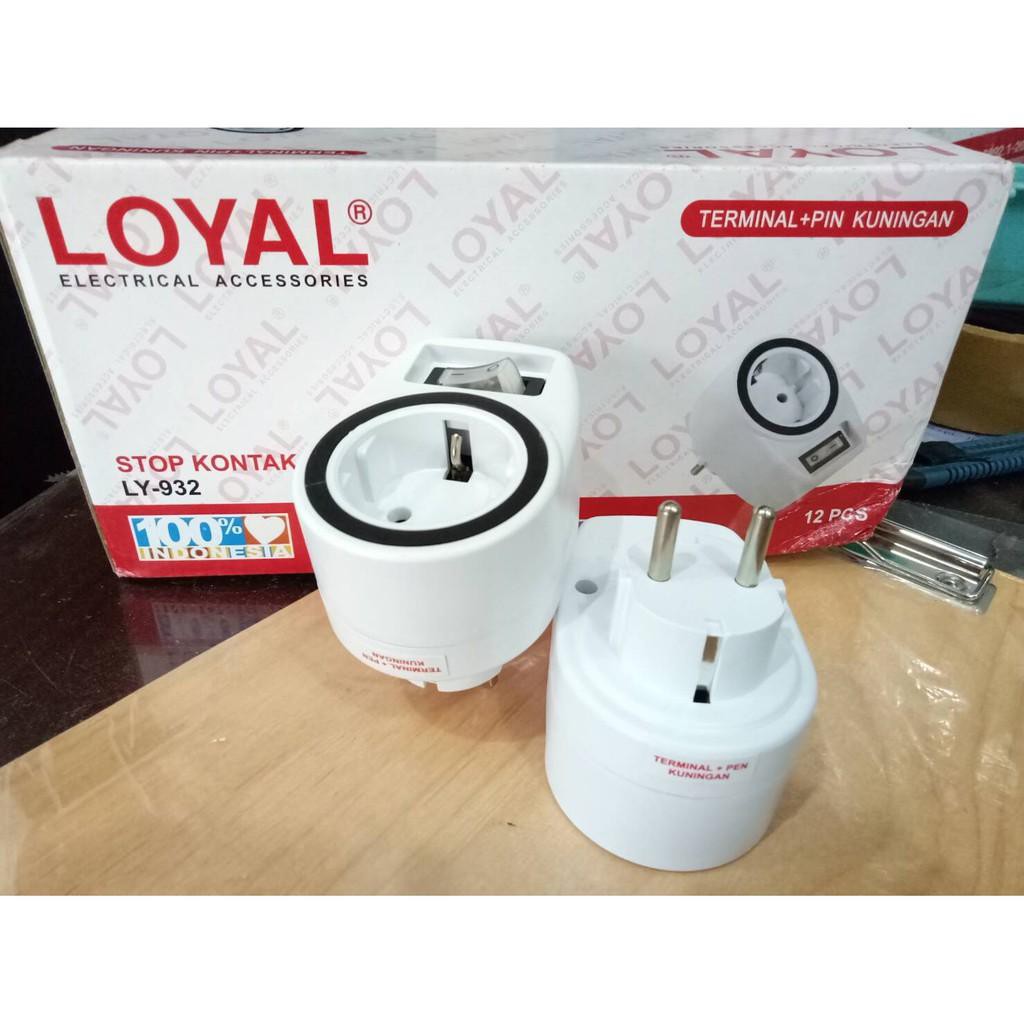 Stop Kontak Arde 1 Lubang & Saklar LOYAL LY-932