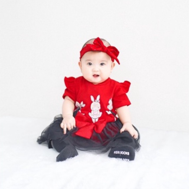 Renkidswear baju jumper bayi anak perempuan romper newborn baby cewek 0 12 18 bulan BALLERINA BUNNY TUTU PANTS jumper fashion setelan jumper anak perempuan