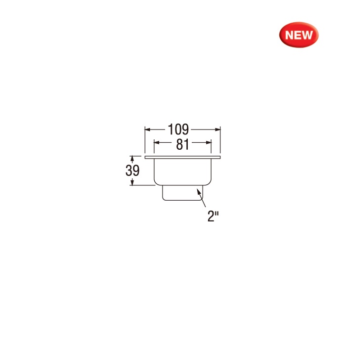 Floor drain San Ei HN508-S untuk pipa 2 inch dan 3 inch