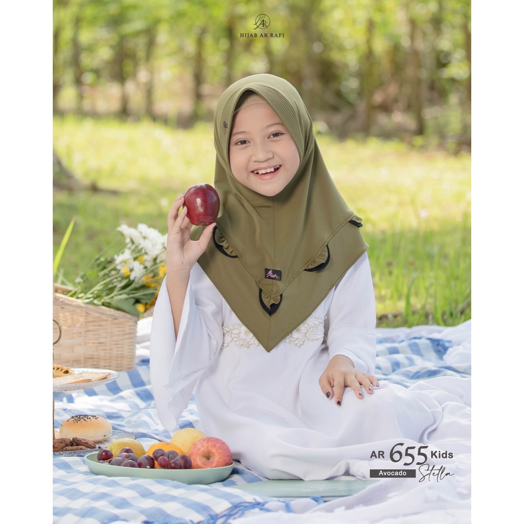 Jilbab Hijab Anak Instan Terbaru Arrafi AR 655 Kids ORI Kerudung Anak Perempuan Instan Terlaris