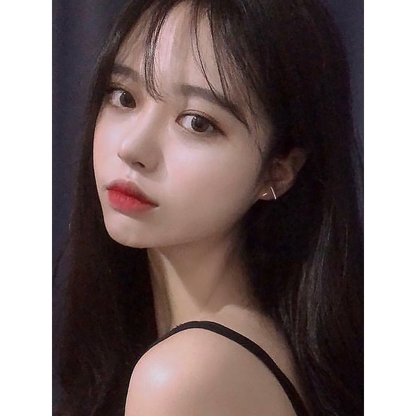 Roselife 1 Pasang Anting Tusuk Gantung Asimetris Desain Geometri Bahan Metal Untuk Wanita