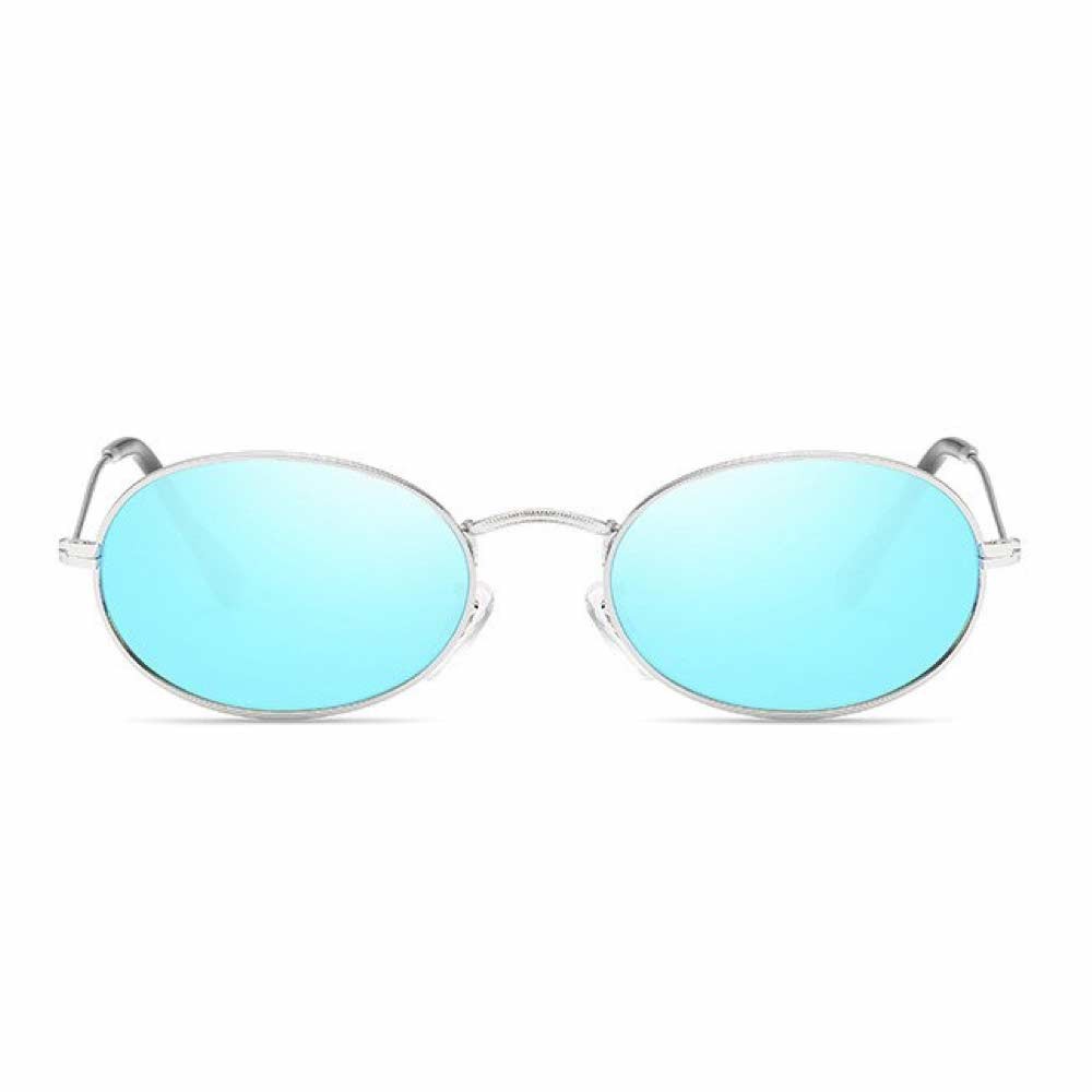 Anti UV Eye Cat Sunglasses [ Biru Silver ] Pria dan Wanita - Desaign Korea - HM399