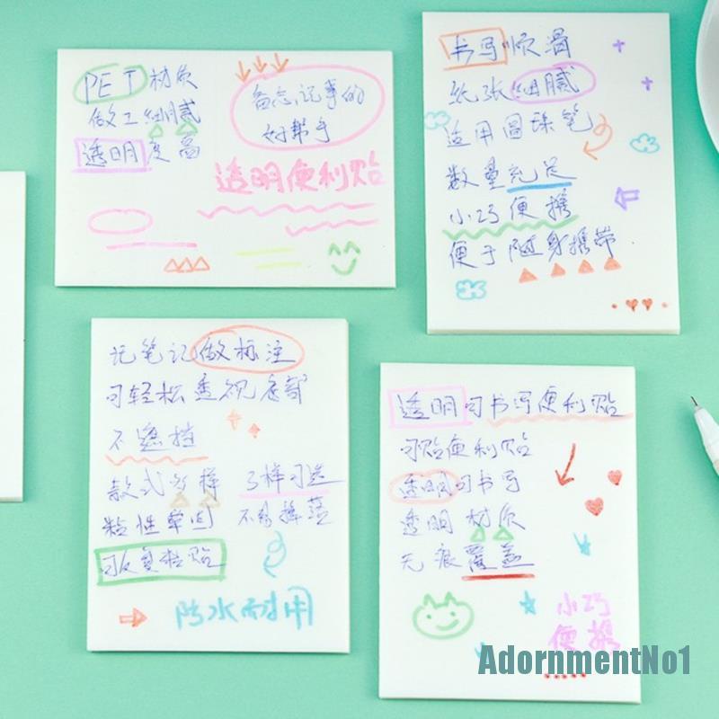 (AdornmentNo1) Sticky Note Transparan Model Simpel Untuk Scrapbook