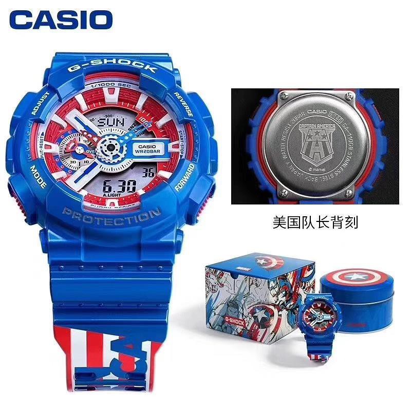 Jam Tangan Pria G-SHOCK GA110 DW5600 Waterproof Marvel Watch Avenger League Watch Men's Watches