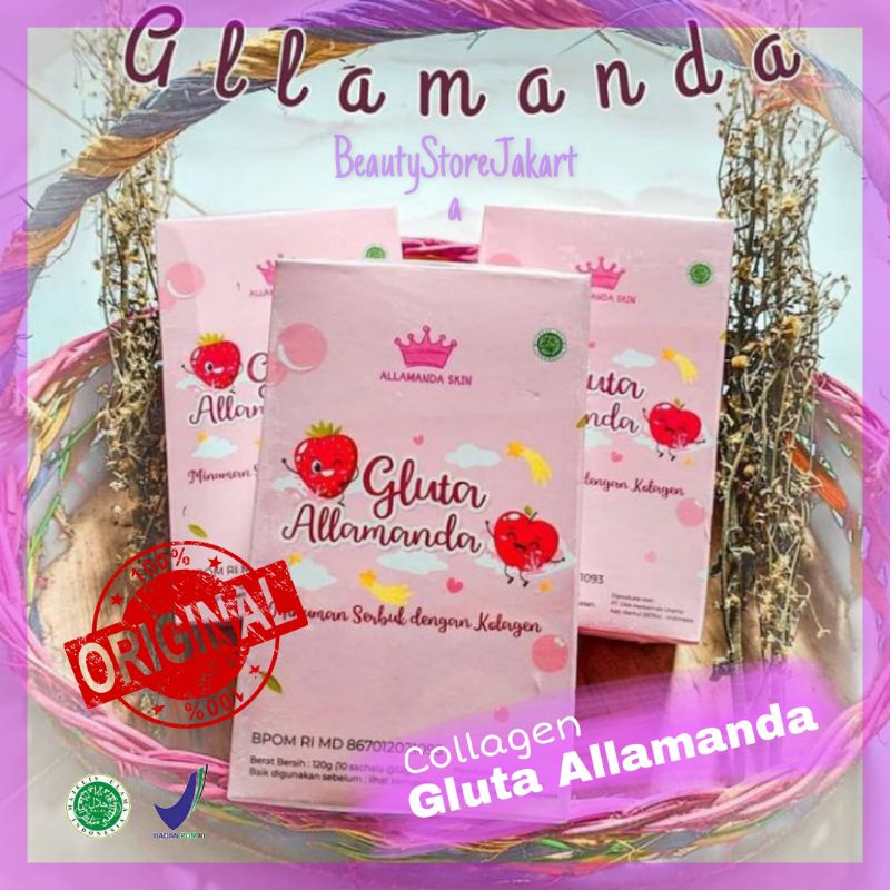 GLUTA ALAMANDA COLLAGEN // MEMBER RESMI // BPOM & HALAL MUI