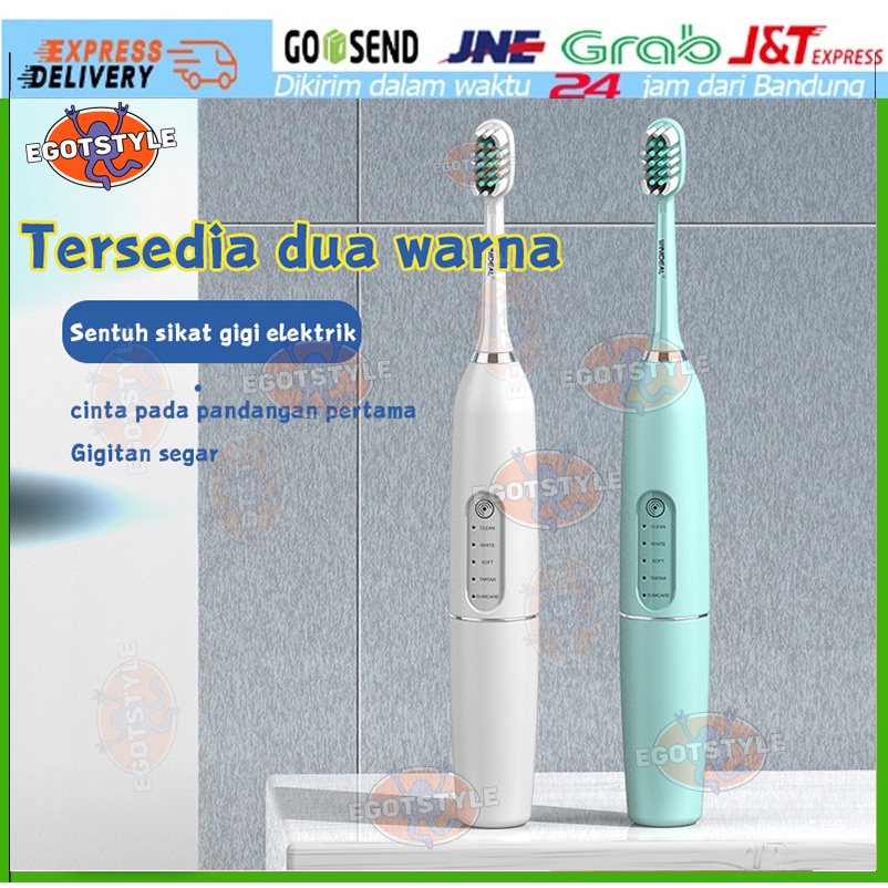 Sonic Sikat Gigi Elektrik Electric Toothbrush Dental Scaling Pembersih Karang Gigi Sonic Electric Toothbrush Sikat Gigi Elektrik SET Waterproof IPX7