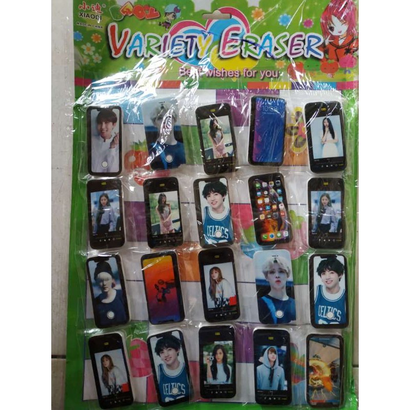 

PENGHAPUS MOTIF BTS isi 20 pc/papan