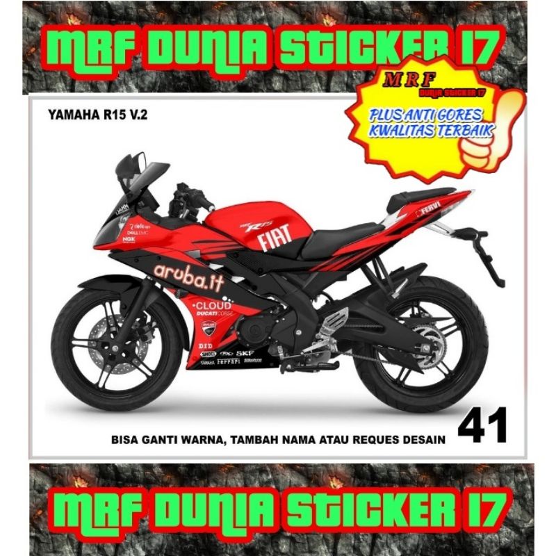 Decal Stiker Motor Yamaha R15 V2 Full Body Modifikasi  41