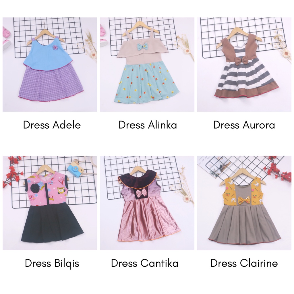 (COD) Dress uk Bayi 0-12 Bulan / Dres Baju Dress Daily Korea Bayi Perempuan Pesta Baby Premium Murah COD kiosbalitaaprillia