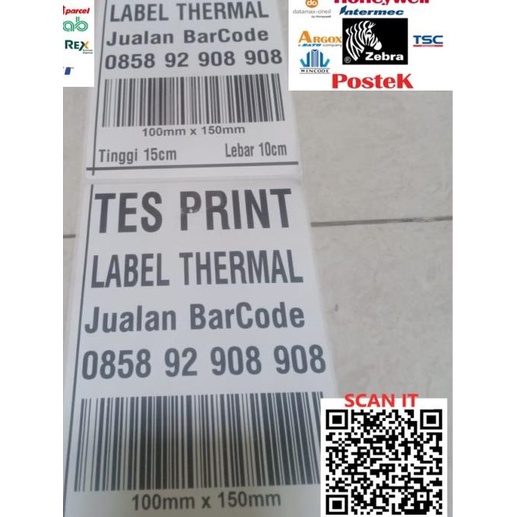

✸ STIKER LABEL THERMAL UK A6 | 100 x 150 MM | 100x150 RESI ONLINE SHOP ✰