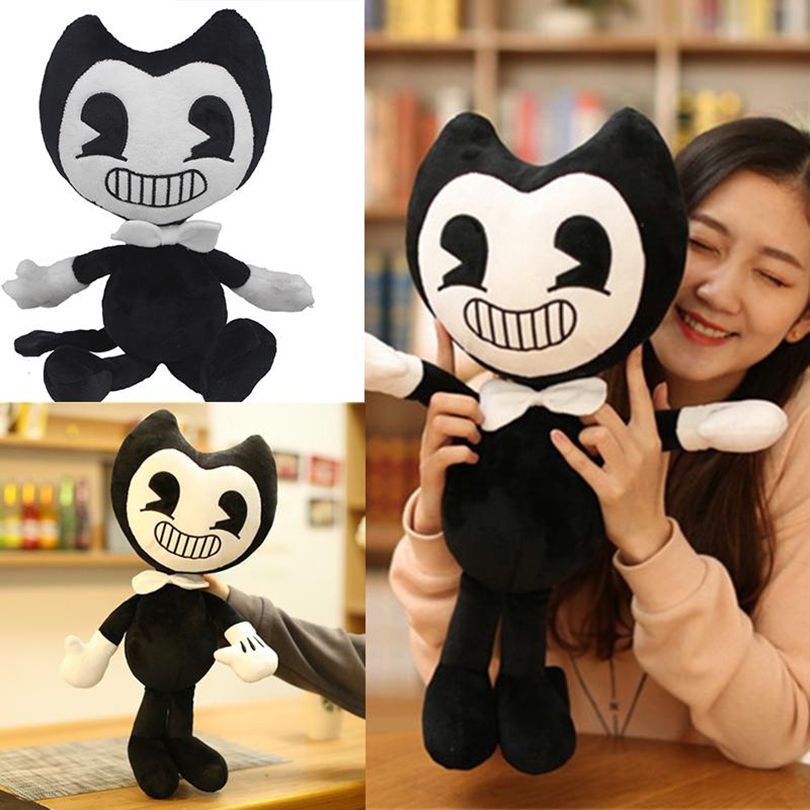 30cm/11.8inch Bendy and the Ink Machine Plush Doll Figure Toy Black White Alice Boris Toy Gift