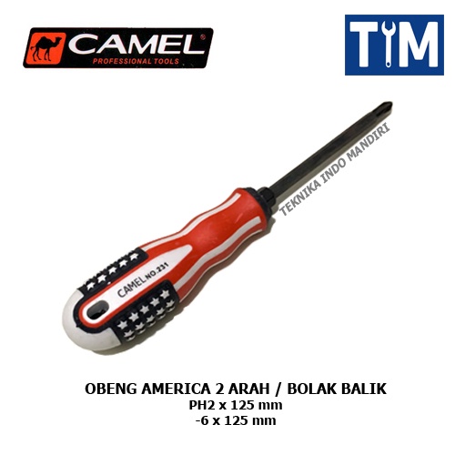 CAMEL Obeng Amerika Bolak Balik / Obeng 2 Way USA Plus Minus 4 INCH