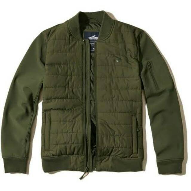 Hollister Quilted Softshell Bomber Jacket Original