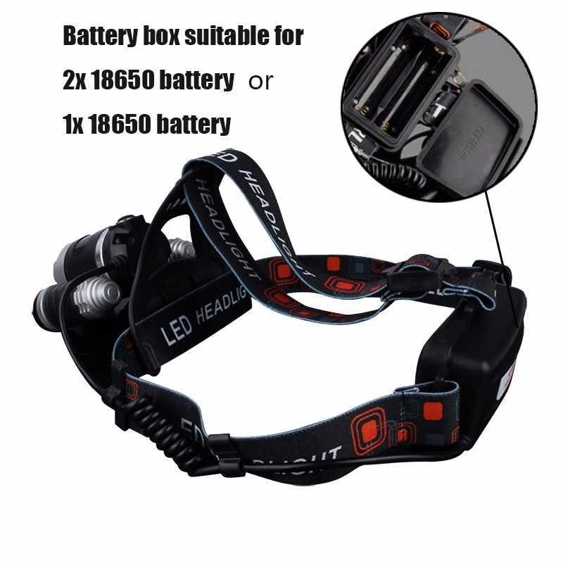 [100% ORIGINAL] SENTER KEPALA LED CREE XM-L TaffLED Power Headlamp 3 LED 5000 Lumens Cree XM-L - T6 HD-LD senter outdoor 3 Lampu Senter Kepala Headlamp 3 LED / 12000k LED Headlamp 3 Lamp Beads Flashlight Torch Rechargeable 18650 Battery Waterproof 4 Mode