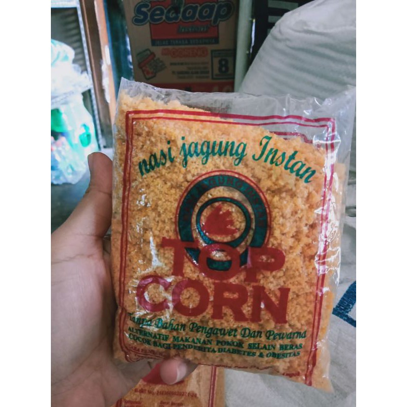 Ampok nasi jagung instant kemasan 150 gram cap top corn