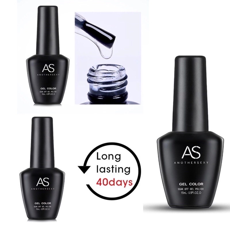 AS NAIL BASE COAT / TOP COAT / METTE COAT 15ml