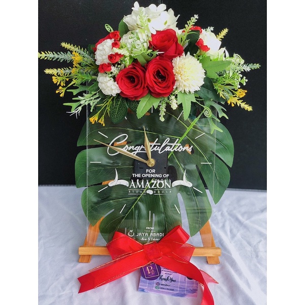 Bunga Papan Akrilik / Papan Bunga Akrilik Custom / Standing Flower Acrylic Model 3