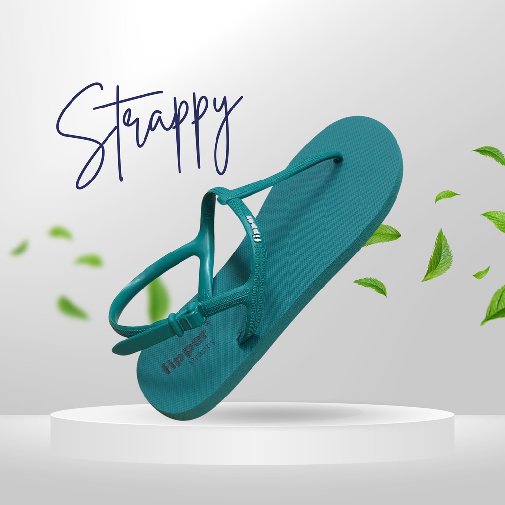 Sandal Fipper Strappy - Emerald / Fipper Wanita-1