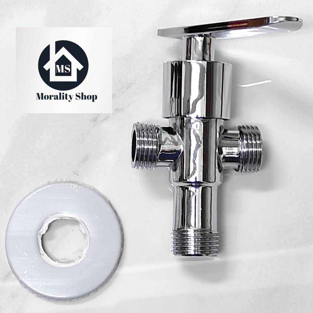 Stop Kran T Shower Closet Murah F -Keran Tee Shower Kloset Double T Monoblok Bathroom Faucet Valve Toilet