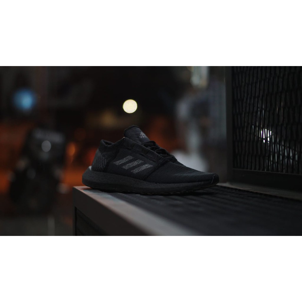 adidas running pureboost trainers in triple black