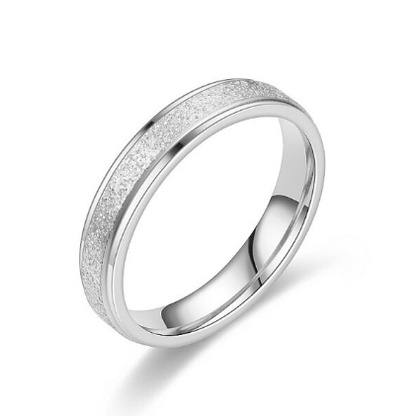 cincin model pasir titanium anti karat stainless steel