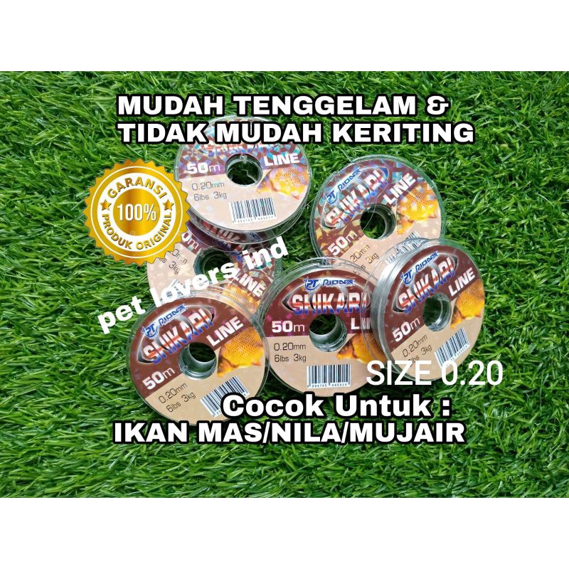 Senar pancing ikan mas harian kuat mudah tenggelam SHIKARI LINE ORIGINAL