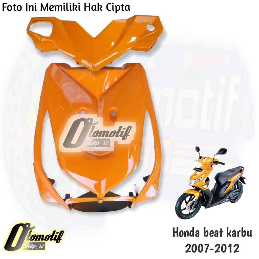 TAMENG DEPAN BEAT KARBU + BATOK KEPALA DEPAN BEAT KARBU WARNA OREN
